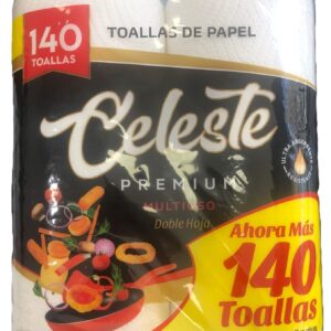 Rollo de Cocina Celeste 140 Paños x2
